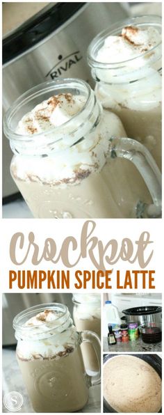 pumpkin spice latte recipe in mason jars