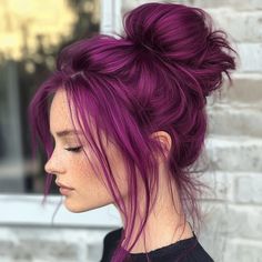 Magenta Hair: 20 Glamorous Ways to Stand Out - Hair Guru Berry Colored Hair, Dark Vivid Hair Color, Purple And Pink Hair Color Ideas, Red Purple Hair Color, Gothic Hair Color, Dark Magenta Hair, Deep Pink Hair, Purple And Teal Hair, Mulled Wine Hair Color