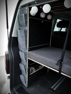 the back end of a van with its doors open