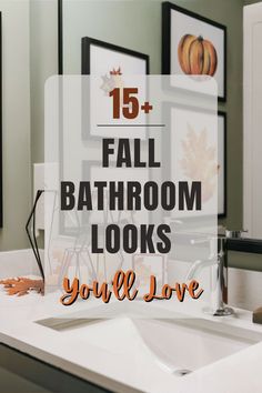 15+ Fall Bathroom Looks You'll Love Indoor Fall Decor Ideas, Autumn Bathroom Decor, Autumn Bathroom, Fall Bathroom Decor Ideas, Bathroom Looks, Indoor Fall Decor, Halloween Bathroom Decor, Fall Bathroom Decor, Autumn Interior