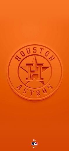 the houston astros logo on an orange background