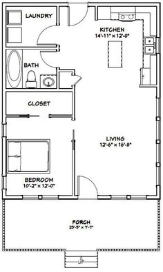 the floor plan for a two bedroom apartment with an attached kitchen and living room area