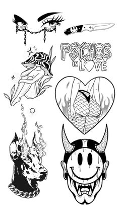 some drawings that are in black and white with the words friends love on top of them