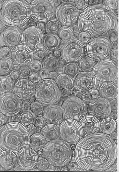 a black and white drawing of circles