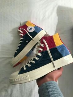 Corduroy Converse, Patchwork Converse, Classic Converse, Converse Outfit, Outfit 2020, Pink Corduroy, Fresh Shoes