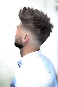 Mens Hairstyles With Beard, Taper Fade Haircut, Quiff Hairstyles, Mens Hairstyles Thick Hair, Men Hair Color, Faded Hair, Men Haircut Styles