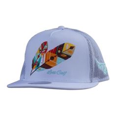 PRICES MAY VARY. 100% Cotton Imported Snap closure Hand Wash Only 2 tone Baseball cap with two feathers on front in , Lost Calf logo on left side. Snap back - one size fits all. 5 panel cap with buckram front liningClassic mesh backQuilted comfort sweatbandMatching under - visor Matching plastic adjustable strap4 CrownStructured High Profile47% Cotton25% Polyester28% NylonFlat Bill" Feather Hats, Two Feathers, Men's Baseball Cap, Side Snap, Feather Hat, White Flat, Star Images, Photo Outfit, Snap Back