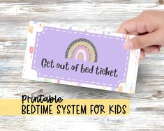 "When my son was 4 years old he went through a phase where he just WOULD NOT SLEEP in his own bed... We tried EVERYTHING  Then I discovered the magic of Bedtime Tickets! So when I opened this shop the first thing I KNEW I wanted to share with other parents was this magical system. I know it seems too good to be true, but It saved me... and my husband.  If this sounds familiar... or struggling with a bedtime routine, kids continuously get out of bed at night. You have got to try Bedtime Tickets. I have designed these to be printed from your own home, with fun designs for children of all interests, with love and good vibes sent to every parent with this struggle! Set your own limits, but we started with 5, and worked way down to 3. They can even be used for multiple children in your home at Bedtimes For Kids By Age, Bed Time Routine For Kids, Bedtime Routine Flip Chart, Sleep Reward Chart Stay In Bed, How To Get Kids To Sleep In Own Bed, Toddler Sleep Training, Bed At Night, Get Out Of Bed, Too Good To Be True