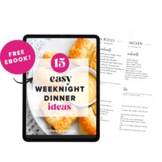 a recipe book with the title easy weeknight dinner ideas