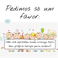 a birthday card with children in a row and the words, pedimos so um f