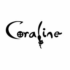 the word coraline written in black ink