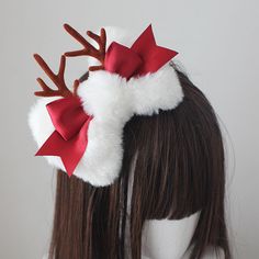 #1: a santa claus hairclip + a christmas tree hairclip  #2: a plush white and red bowknot hairclip only Christmas Hair Pin, Christmas Tree And Santa Claus, Xmas Hair Accessories, Snowflake Hair Clip, Chrismas Hair Clip, Red Christmas Hair Bow, Santa Claus Christmas Tree, Christmas Tree And Santa, White And Red