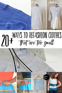 Upcycle Clothes Refashioning, Refashion Clothes Tutorial, Upcycle Clothes Diy Refashioning, Can Upcycle, Jeans Refashion, Reuse Clothes, Trash To Couture, Clothes Upcycle, Fun List