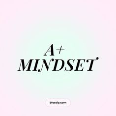 the word mindset written in black ink on a white background with a pink border