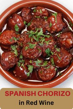 spanish chorizo in red wine is an easy and delicious appetizer for any occasion