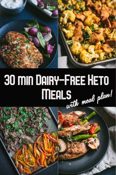 the 30 minute dairy - free keto meals with meal plan