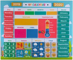 a calendar with the time and days on it