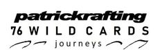 the logo for patrick crafting's wild cards journey is shown in black and white