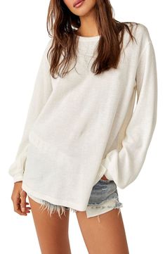 Free People Soul Song Long Sleeve Cotton Blend Top | Nordstrom Soul Songs, People Brand, Summer Chic, Cotton Top, Boho Chic Fashion, Cotton Tops, Sleeve Cotton, Womens Tees, Long Sleeve Tshirt