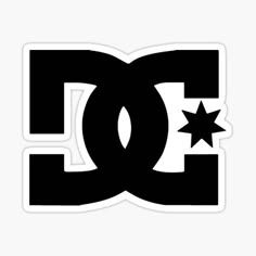 the dc logo with stars sticker