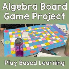 an image of a board game project with the words play based learning written on it