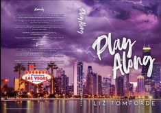 the front and back cover of play along, with lightning in the sky over las vegas