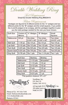 a wedding program card with the names and dates for each bride's name on it