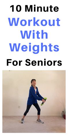 10 minute workout with weights for seniors Improve Balance Exercises, Strength Training Videos, Tone Your Back, Workout With Weights, Yoga Flows, 10 Minute Workout, Health And Fitness Articles, Balance Exercises