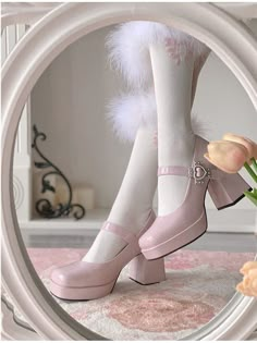 Pink Mary Jane Heels, Mary Janes Aesthetic, Heel Mary Janes, Mary Janes Shoes, Pretty Shoes Sneakers, Cute Shoes Heels, Pink Socks, Diy Fashion Clothing, Reference Pictures