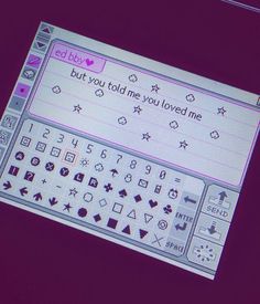 a computer keyboard with the message'but you told me you loved me'written on it