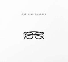 one line glasses on a white background with the words'one line glasses'above it