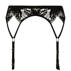 Garter belt lace ATELIER AMOUR Caresse Féline Lace Garter, Stretch Bands, Floral Lace, Patch Logo, Feline, Lace