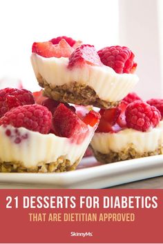 desserts for diabetics that are dietian approved cover image with raspberries on top