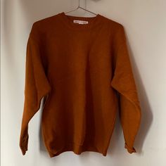 Beautiful Rust 100% Lambs Wool, Soft And Warm. I Worn It Oversized I’m A Size 2/4. But Could Obviously Fit Up To 8 Or So! No Stains Or Rips. Crew Neck. Love For Fall! Vintage! Oversized Knitted Sweaters, Size 2, Colorful Sweaters, Scoop Neck, Knitted Sweaters, Sweaters For Women, The 100, Crew Neck, Wool