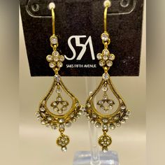 Nwt In New Condition. Bohemian. Ethnic. Drop Dangle Earrings, Accessories Jewelry Earrings, Women Accessories Jewelry, Saks Fifth, Saks Fifth Avenue, Women's Jewelry, Women's Accessories, Silver Gold, Dangle Drop Earrings