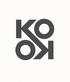 the logo for koo is shown in black and white