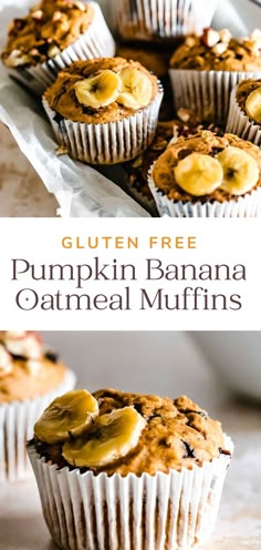 gluten free pumpkin banana oatmeal muffins are the perfect breakfast treat