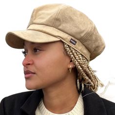 Our new CRAGGI Sand Faux Suede Baker Boy Cap is made from a fabulous soft fabric with a matching lining inside to prevent any scratching.The elasticated fitting will help you brave the wind and makes it one size fits all. This hat is a perfect fashion accessory for a day around town,holidays,Festivals and nights out with friends.  This cap is in size 56-61 cm with an elasticated back for a perfect fit.The Peak protects the eyes and face from the sun and rain. Matching inner lining Subscribe at w Casual Adjustable Beret With Short Brim, Casual Visor Beret For Spring, Casual Adjustable Visor Beret, Spring Casual Visor Beret, Casual Spring Visor Beret, Casual Adjustable Solid Color Beret, Casual Adjustable Beret, Casual Beige Beret, Spring Visor Beret With Adjustable Fit