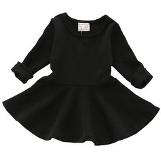 PRICES MAY VARY. Infant toddler baby girls dress. Cute baby girls round neck solid pleated dress peplum tops , casual ,simple but classic . It can be wear in spring,fall and winter. Material:Cotton content more than 95% .Soft and comfy durable fabric,stretchy,smooth and delicate,suitable for toddler free to wear. Size fit for 9 months-3 years toddler baby girls , The dress❤️ RUNS SMALL❤️ ,recommended to order one or two sizes up.Please checking detailed measurement. Shorter dress, above knee len Simple Pullover, Baby 2024, Frocks For Babies, Ruffle Tops, Girls Long Sleeve Dresses, Toddler Skirt, Baby Girls Dress, Long Sleeve Cotton Dress