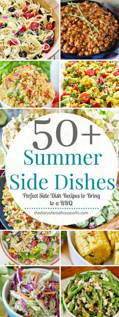 the cover of 50 + summer side dishes