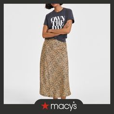 in stock Black Pleated Midi Skirt, Midi Skirts Style, Cheetah Skirt, Bad Fashion, Calf Length Skirts, Office Chic, Satin Midi Skirt, Printed Midi Skirt, Slip Skirt