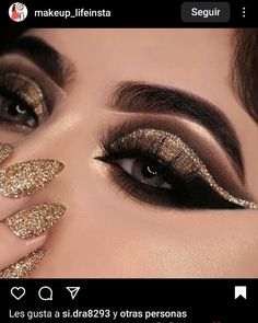 Belly Dance Makeup, Arabic Eye Makeup, Golden Eye Makeup, Golden Makeup, Maquillage Yeux Cut Crease, Evening Eye Makeup, Make Up Gold, Gold Makeup Looks, Eye Makeup Images