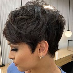 Curled Pixie, Pixie Haircut Styles, Pixie Hair, Pixie Styles, Pixie Cut Wig, Pixie Haircuts, Short Hair With Layers