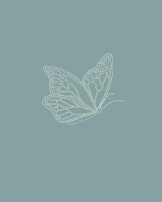 the outline of a butterfly on a blue background