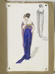 Hanging Sleeves, Blue Evening Gowns, European History