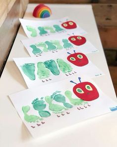 the very hungry caterpillars are on paper