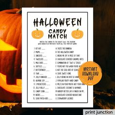 a halloween scavenger hunt with pumpkins