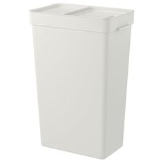 HÅLLBAR bin with lid, light gray, 9 gallon. Are you curious about how your waste can become new resources? HÅLLBAR series helps you sort different materials into different bins – a simple action and the first step towards giving waste a new life. Polypropylene plastic (min. 20% recycled). Waste Containment, Bin Bag, Ikea Family, Waste Paper, Recycle Trash, Trash Bins, Recycling Bins, Small Storage, Clean Laundry