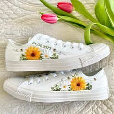 This Womens Tie Sneakers item by OliveStringStudio has 11 favorites from Etsy shoppers. Ships from United Kingdom. Listed on Apr 2, 2024 White Shoes Embroidery, Hand Embroidery Shoes, Shoe Embroidery Ideas, Embroidery On Shoes, Embroidered Trainers, Embroidery Shoes Diy, Daisy Wedding Theme, Sunflower Shoes, Shoe Embroidery