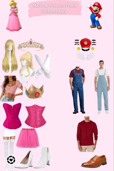 barbie and princess peach costume ideas for the nintendo wii game mario & princess peach costumes